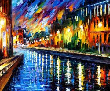 Slow river Artwork by Leonid Afremov