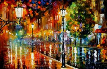 Street Of Illusions Artwork by Leonid Afremov