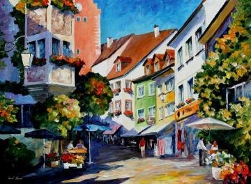 Sunny Meersburg Germany Artwork by Leonid Afremov