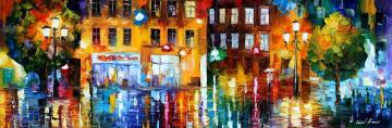 The city of rain Artwork by Leonid Afremov