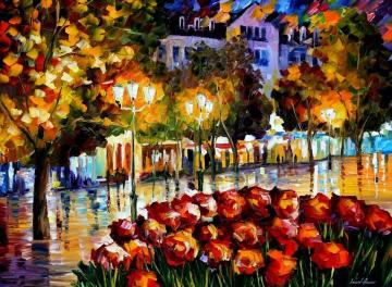 The flowers of luxembeourg Artwork by Leonid Afremov