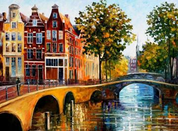 The Gateway To Amsterdam Artwork by Leonid Afremov