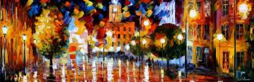 The Square Of Reflections Artwork by Leonid Afremov