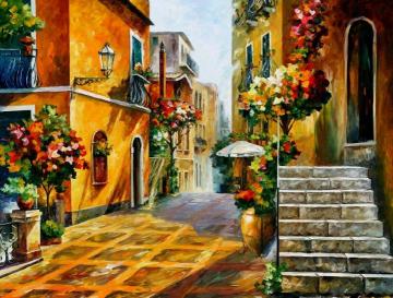 The sun of sicily Artwork by Leonid Afremov