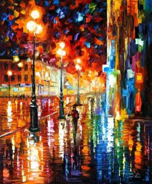 The Tempo Of The Rain Artwork by Leonid Afremov