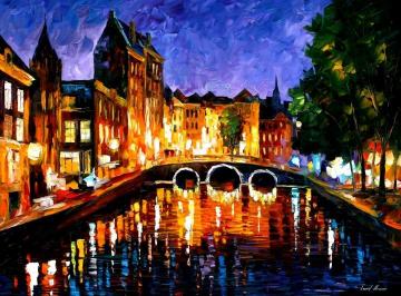Thoughtful amsterdam Artwork by Leonid Afremov