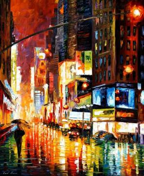 Times square Artwork by Leonid Afremov