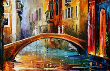 Venice Bridge Artwork by Leonid Afremov