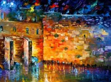 Wailing Wall Artwork by Leonid Afremov