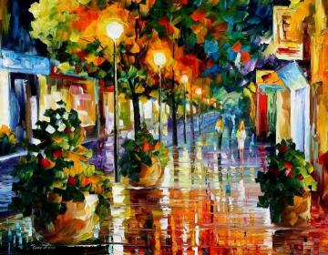 Wander After The Rain Artwork by Leonid Afremov