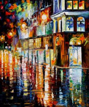 West palm beach -city place Artwork by Leonid Afremov