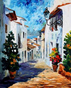 White street Artwork by Leonid Afremov