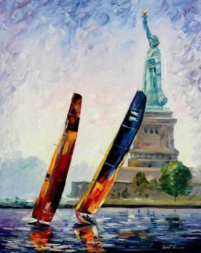Winds of new york Artwork by Leonid Afremov