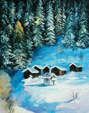 Winter forest Artwork by Leonid Afremov