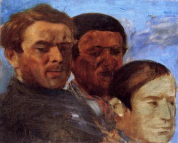 Three Heads Artwork by Edgar Degas