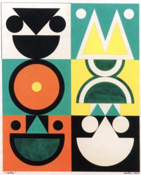 Violin Artwork by Auguste Herbin