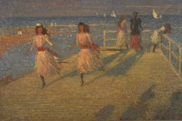 Girls Running, Walberswick Artwork by Philip Wilson Steer