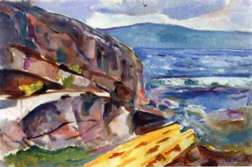 Coastal Landscape at Hvitsten Artwork by Edvard Munch