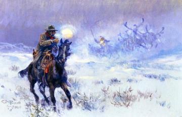 Seeing Santa Claus Artwork by Charles Marion Russell