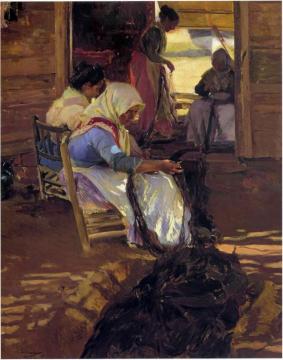 Mending nets Artwork by Joaquin Sorolla y Bastida