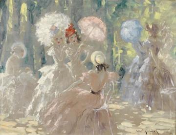The Promenade Artwork by Louis Icart