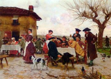 The Chess Players Artwork by Raffaello Sorbi