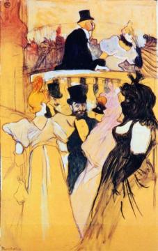At The Opera Ball Artwork by Henri de Toulouse-Lautrec