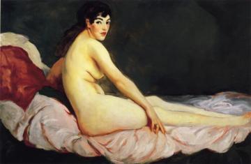 Viv Reclining Artwork by Robert Henri