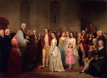 The Marriage Of Washington To Martha Custis Artwork by Junius Brutus Stearns