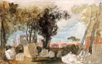 Rome, The Basilica of Constantine from the Farnese Gardens on the Palatine Hill Artwork by Joseph Mallord William Turner