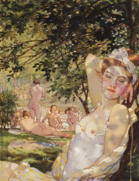 Bathers in the Sun Artwork by Konstantin Somov