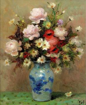 Peonies And  Anemones Artwork by Marcel Dyf