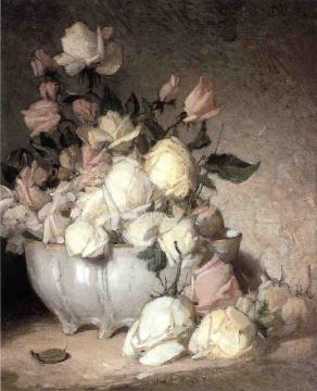 Roses In A Porcelain Bowl Artwork by John Ferguson Weir