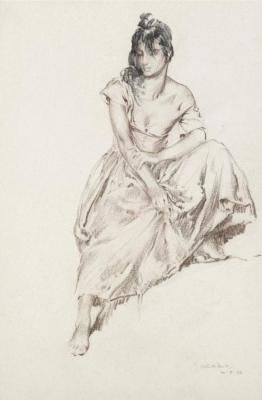 The Pose Artwork by Sir William Russell Flint