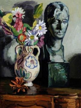Still Life With A Bust Of Vanessa Bell Artwork by Duncan Grant