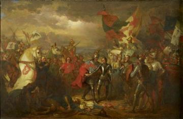 Edward Iii (1312-1377) With The Black Prince (1330-1376) After The Battle Of Crecy (1346) Artwork by Benjamin West