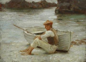 Boy and Boat Artwork by Henry Scott Tuke