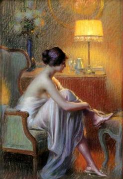 Le Deshabille Sous La Lampe Artwork by Delphin Enjolras