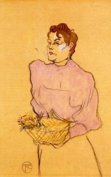The Flower Seller Artwork by Henri de Toulouse-Lautrec