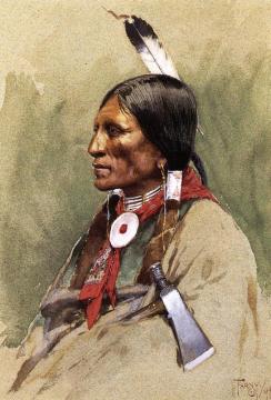 Indian Portrait Artwork by Henry F. Farny