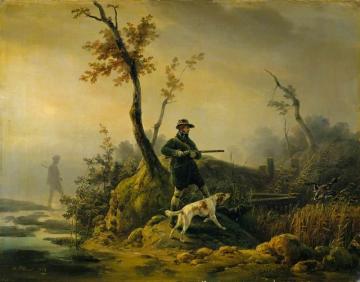 Duck Shooting Artwork by Horace Vernet
