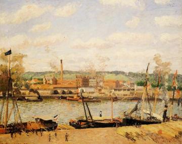 View of the Cotton Mill at Oissel, near Rouen Artwork by Camille Pissarro