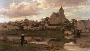 View of Montigny sur Loing Artwork by Jacob Maris