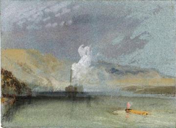 Shoal on the Seine, with an Approaching Steamer Artwork by Joseph Mallord William Turner