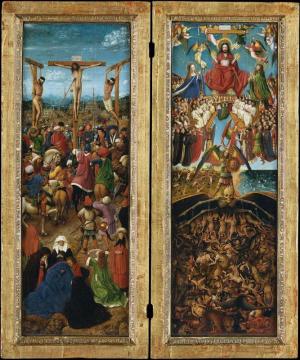 The Crucifixion And The Last Judgement Diptych Artwork by Jan van Eyck