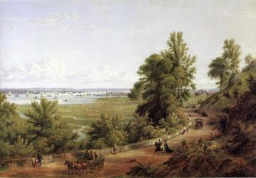 Bay Of New York From The Heights Of Hoboken Artwork by Milne Ramsey