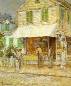 Provincetown Grocery Store Artwork by Frederick Childe Hassam