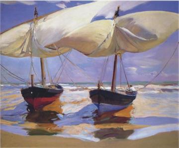 Beached Boats, Valencia Artwork by Joaquin Sorolla y Bastida