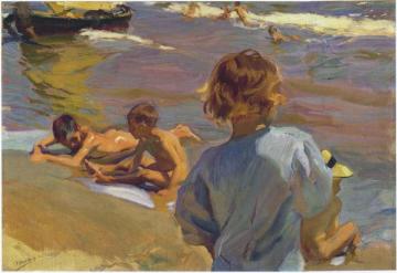 Children on the Beach, Valencia Artwork by Joaquin Sorolla y Bastida
