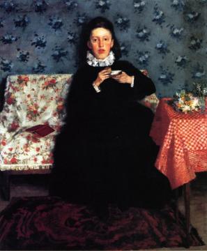 On The Sofa Artwork by Wilhelm Trübner